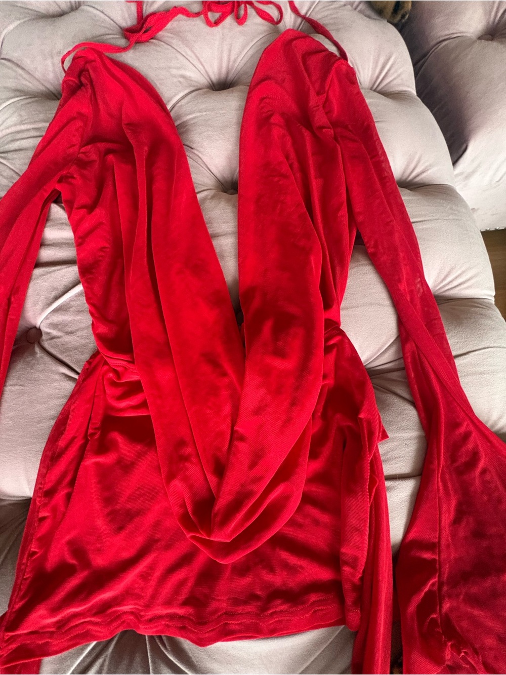 Red Plunge Dress